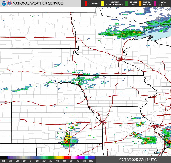 Weather radar map